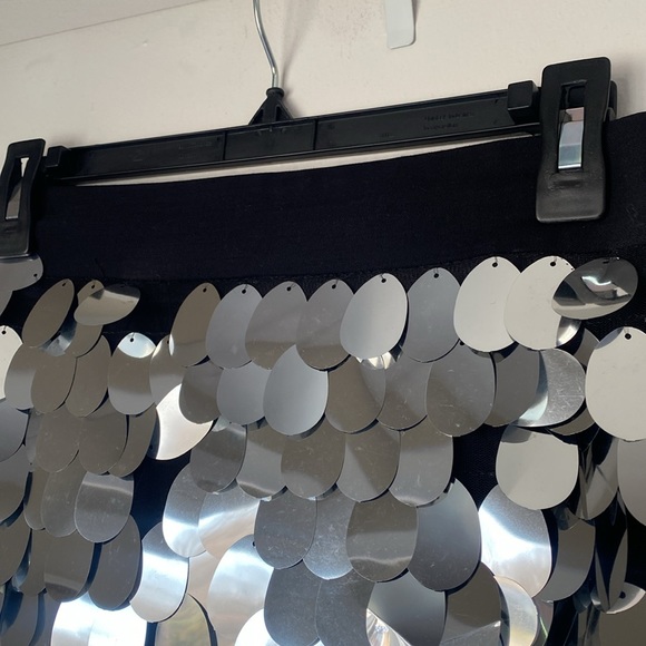 Milly Sequin Classic maxi skirt Milly Silver Paillette sparkle bling swiftie - Picture 3 of 14